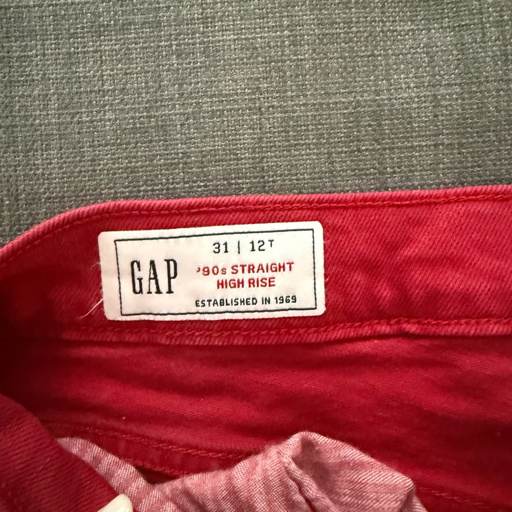 GAP High Rise Red Pants - Picture 2 of 2